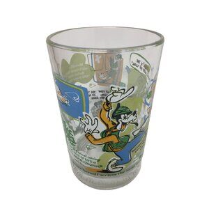 Vintage Disney 100 Year Anniversary Goofy, Pocahontas, Lion King Glass